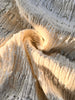 Tissu froissé extensible en coton texturé neutre : qualité unique pour les jupes d'été kimono, tenues pour nouveau-nés | Options extensibles, tissées à la main.