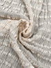Neutral Textured Cotton Stretchy Crinkle Fabric.