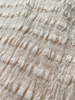 Neutral Textured Cotton Stretchy Crinkle Fabric.