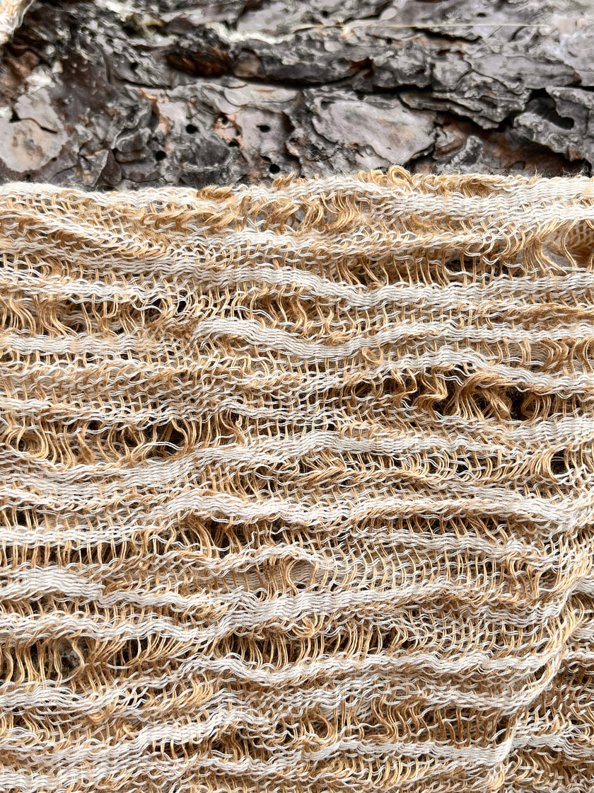 Metre Keten Kumaş, Organik Pamuklu Kumaş, Dokulu El Dokuma Yarı Şeffaf Doğal Kumaşlar.