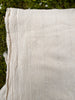 Neutral Stretchy Crinkle Cotton Fabric, Textured Surface Silver Glitter Stripes.
