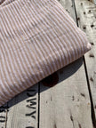 Beige Striped- Black Striped- Brown Striped Neutral Organic Cotton Fabric.
