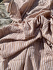 Beige Striped- Black Striped- Brown Striped Neutral Organic Cotton Fabric.