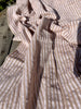 Beige Striped- Black Striped- Brown Striped Neutral Organic Cotton Fabric.