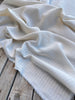 Check Weave Sheer Neutral Organic Cotton Fabric By The Meter.