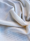 Check Weave Sheer Neutral Organic Cotton Fabric By The Meter.