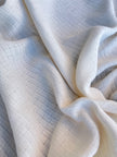 Check Weave Sheer Neutral Organic Cotton Fabric By The Meter.