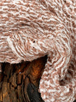 Brown Linen Fabric By The Yard Textured Handloom Semi-Sheer Natural Fabrics.