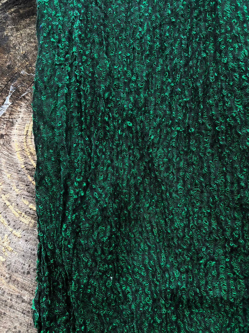 Metre Kare Yeşil Keten Kumaş, Organik Pamuklu Kumaş, Dokulu El Dokuma Yarı Şeffaf Doğal Kumaşlar.