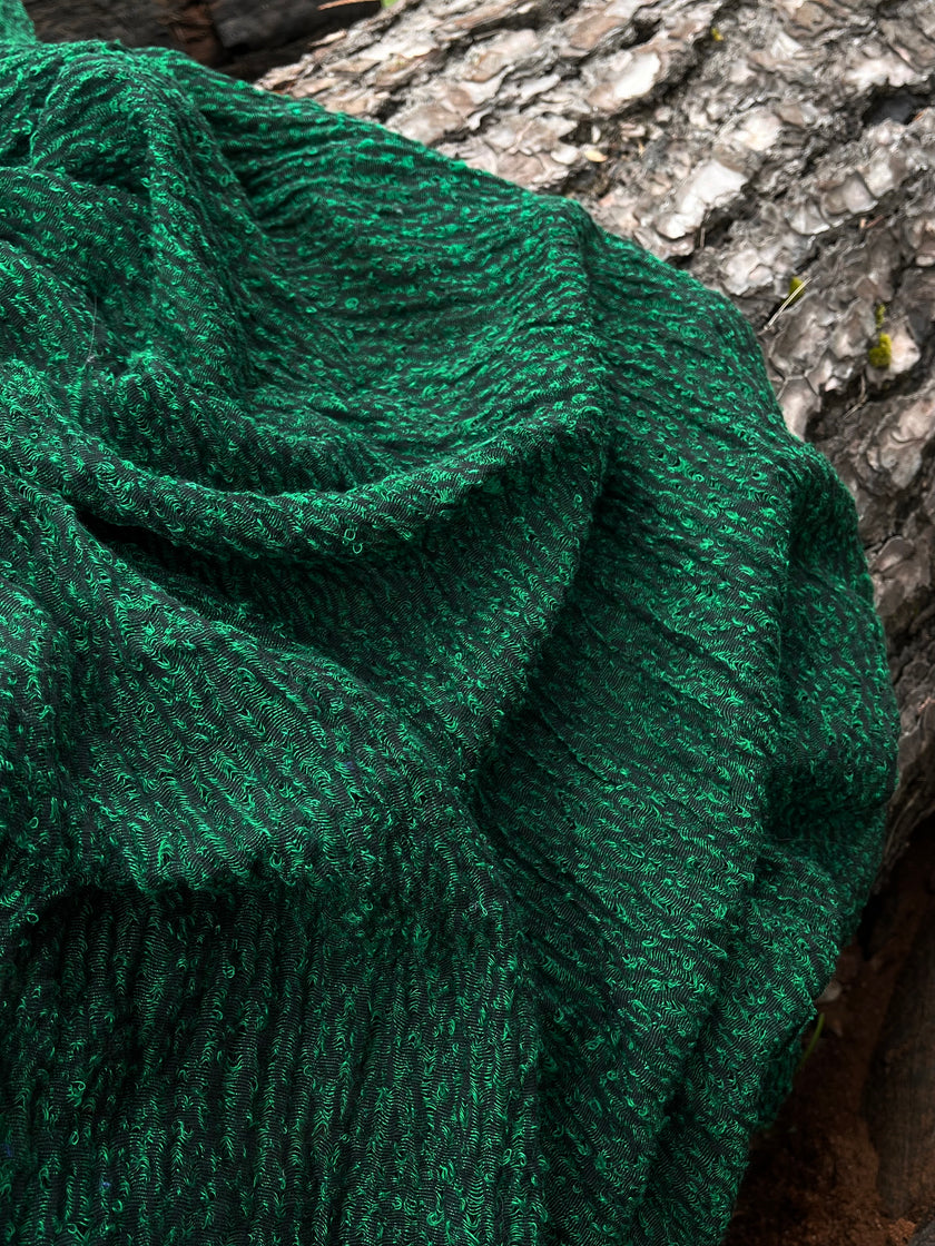 Metre Kare Yeşil Keten Kumaş, Organik Pamuklu Kumaş, Dokulu El Dokuma Yarı Şeffaf Doğal Kumaşlar.