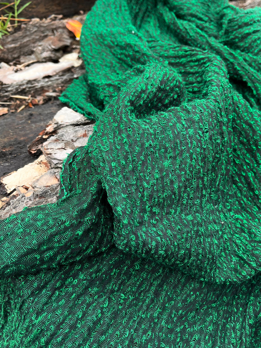 Metre Kare Yeşil Keten Kumaş, Organik Pamuklu Kumaş, Dokulu El Dokuma Yarı Şeffaf Doğal Kumaşlar.