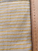 Yellow Striped Organic Cotton Fabric By The Meter, Crinkle Fabric With Pin Stripes.
