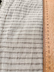 Gray Striped Neutral Organic Cotton Fabric By The Meter, Crinkle Fabric.