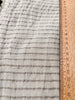 Gray Striped Neutral Organic Cotton Fabric By The Meter, Crinkle Fabric.