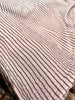 Dark Red Striped Neutral Organic Cotton Fabric By The Meter.