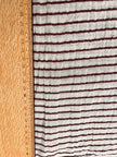 Dark Red Striped Neutral Organic Cotton Fabric By The Meter.