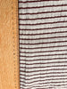 Dark Red Striped Neutral Organic Cotton Fabric By The Meter.