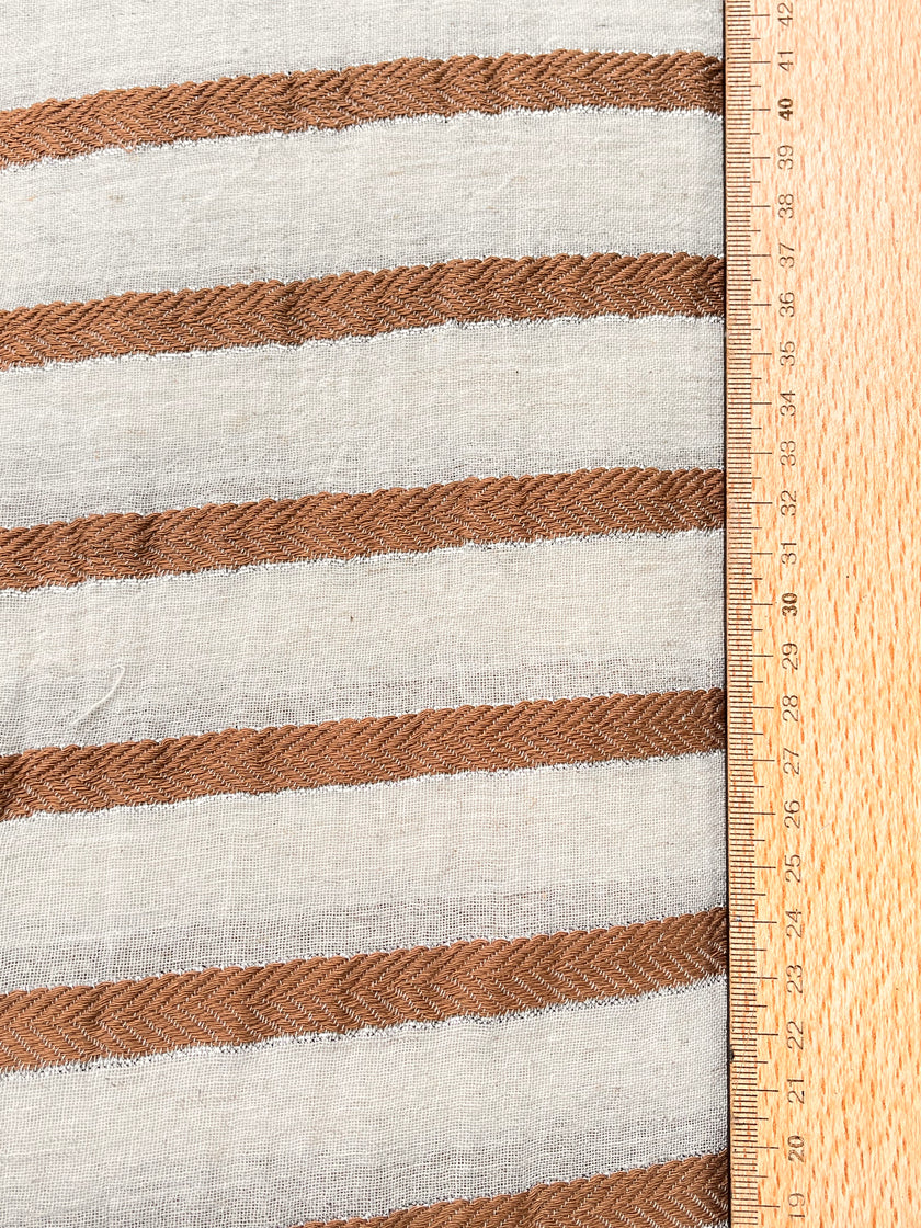 Balıksırtı Çizgili Nötr Organik Pamuklu Çift Yüzlü Kumaş Metre Fiyatı, Çizgili Doğal Kumaş, Geniş En.