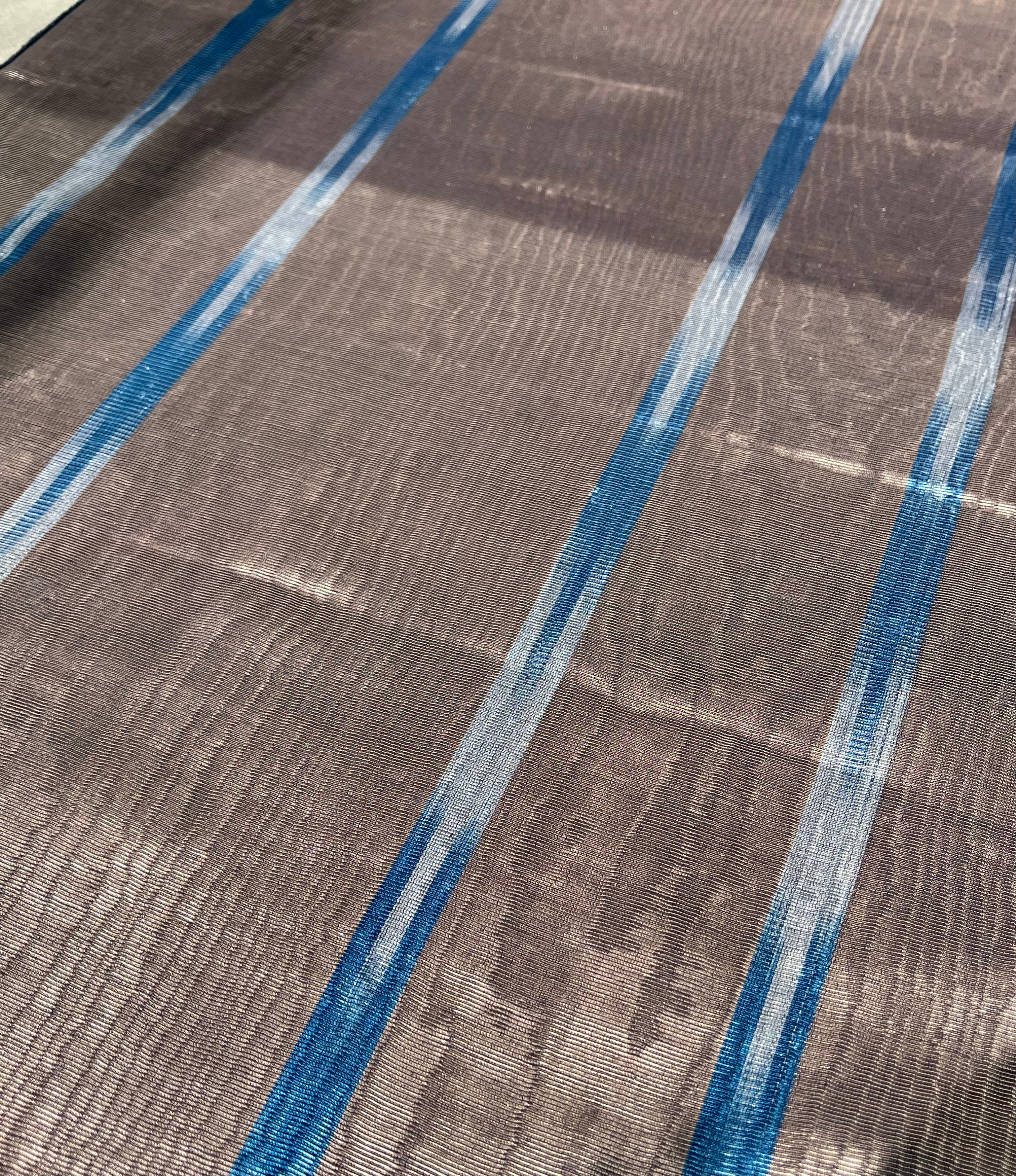 Osmanlı Başlıklı İkat Yeşil Çizgili Lüks İpek Döşeme, Ev Tekstili İç Mekan Kumaşları: Yastık Kılıfları, Kimono Esintili Tasarımlar, Filigran Desenleri.