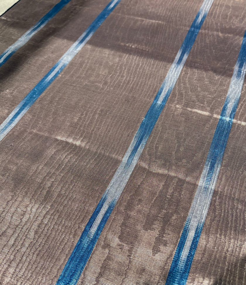 Osmanlı Başlıklı İkat Yeşil Çizgili Lüks İpek Döşeme, Ev Tekstili İç Mekan Kumaşları: Yastık Kılıfları, Kimono Esintili Tasarımlar, Filigran Desenleri.