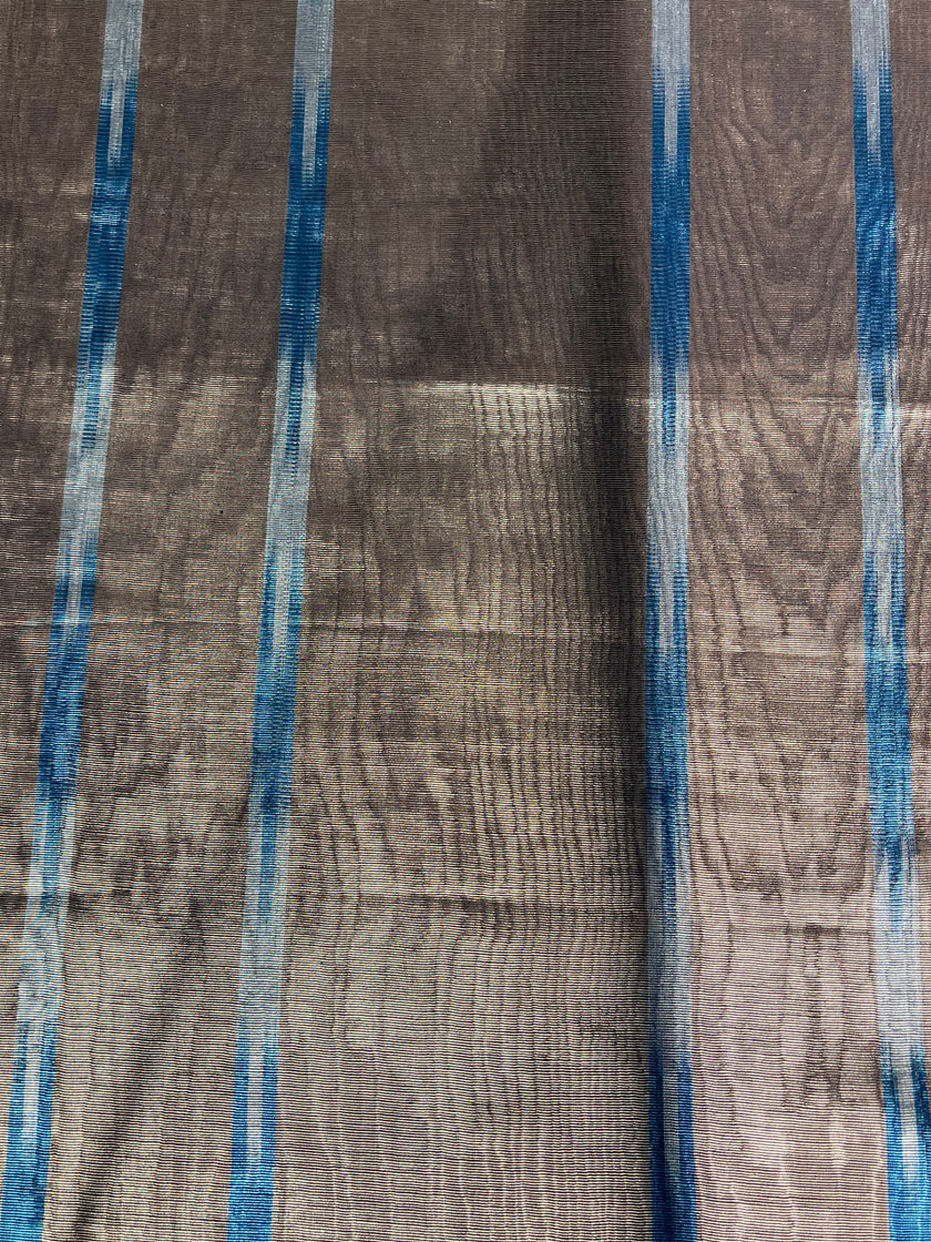 Osmanlı Başlıklı İkat Yeşil Çizgili Lüks İpek Döşeme, Ev Tekstili İç Mekan Kumaşları: Yastık Kılıfları, Kimono Esintili Tasarımlar, Filigran Desenleri.