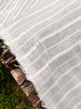 White Pin Striped Neutral Organic Cotton Fabric By The Meter.