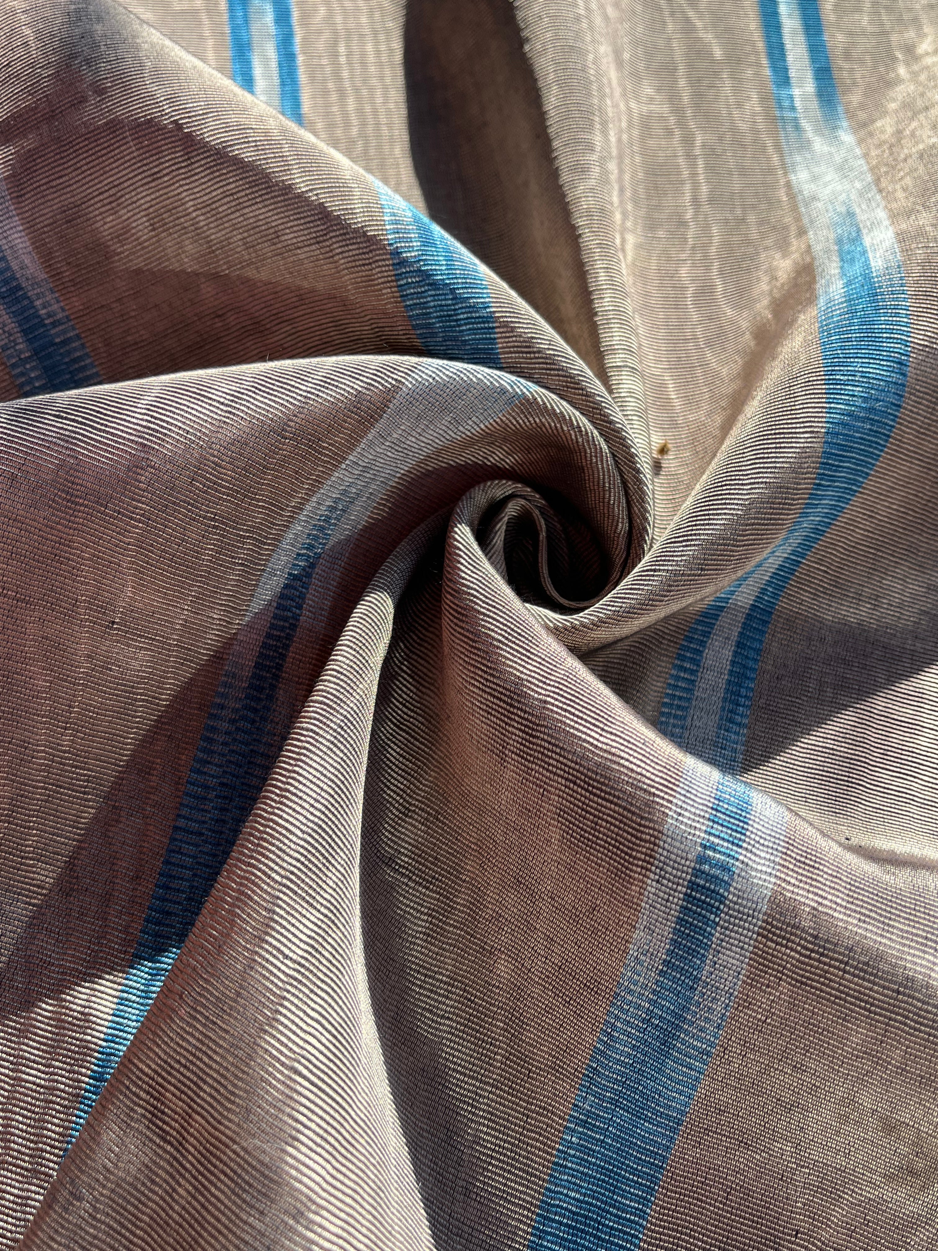 Osmanlı Başlıklı İkat Yeşil Çizgili Lüks İpek Döşeme, Ev Tekstili İç Mekan Kumaşları: Yastık Kılıfları, Kimono Esintili Tasarımlar, Filigran Desenleri.