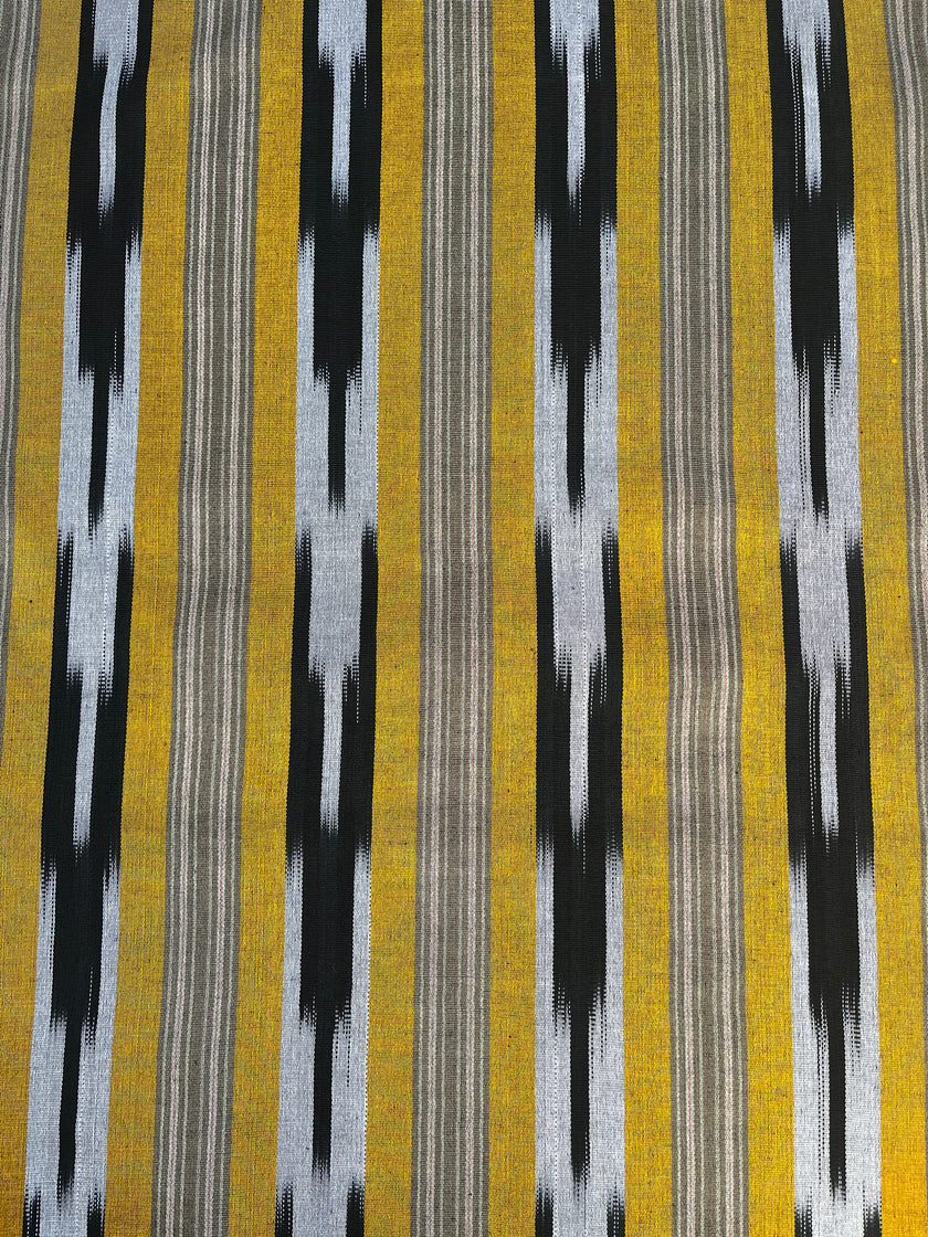 Osmanlı Başlıklı Yeşil İkat Çizgili Lüks İpek Döşeme, Ev Tekstili İç Mekan Kumaşları: Yastık Kılıfları, Kimono Esintili Tasarımlar, Filigran Desenleri.