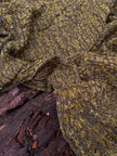 Green Linen Fabric By The Yard Textured Handloom Semi-Sheer Natural Fabrics.
