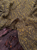 Green Linen Fabric By The Yard Textured Handloom Semi-Sheer Natural Fabrics.