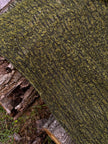 Green Linen Fabric By The Yard Textured Handloom Semi-Sheer Natural Fabrics.