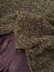 Green Linen Fabric By The Yard Textured Handloom Semi-Sheer Natural Fabrics.