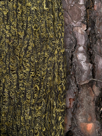 Green Linen Fabric By The Yard Textured Handloom Semi-Sheer Natural Fabrics.