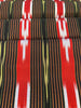 Red Black Ikat Striped Luxurious Silk Upholstery Fabric