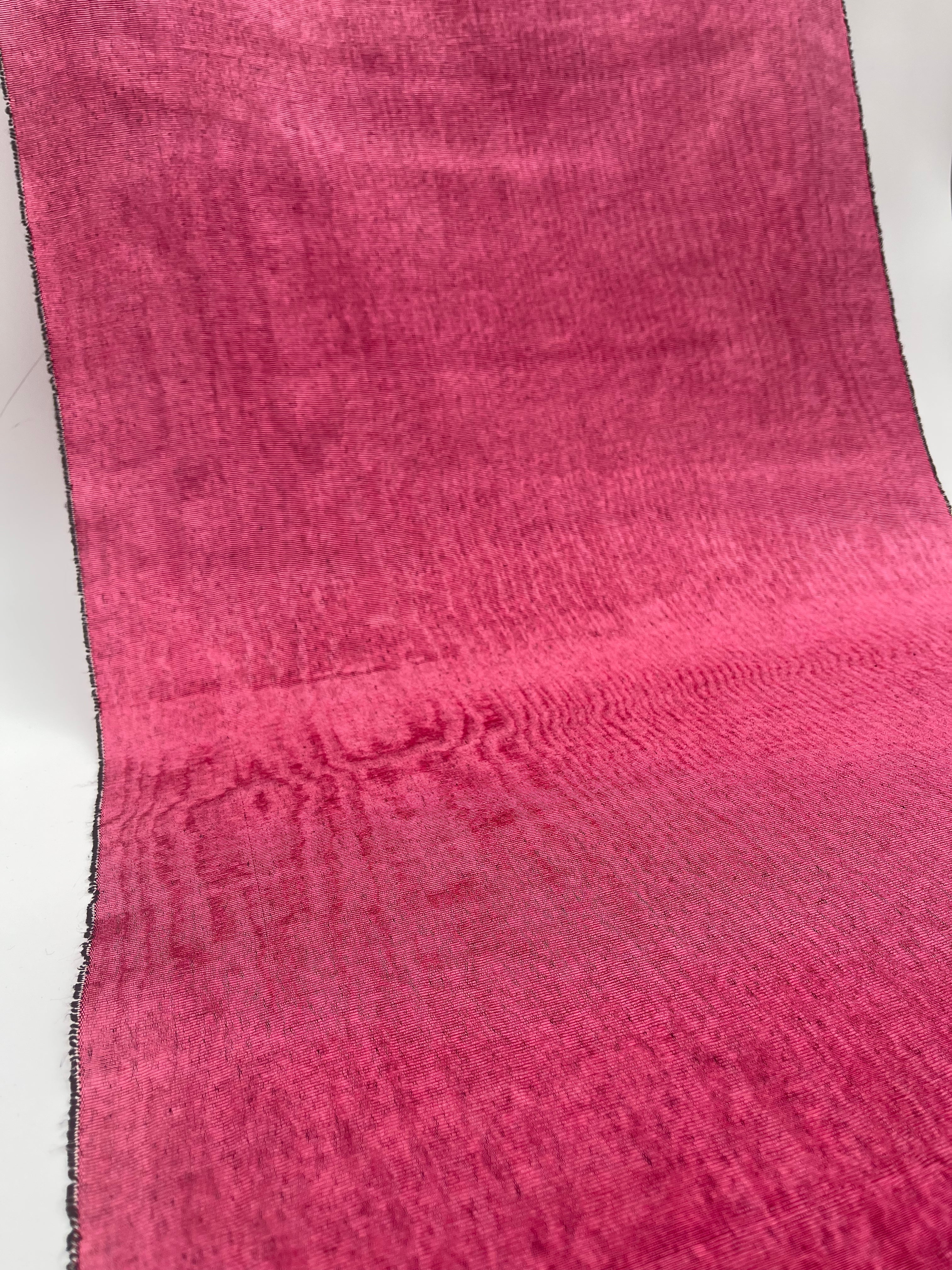Pink Silk Fabric, Moire Silk Fabric, Silk By The Yard. Watermark Patte ...