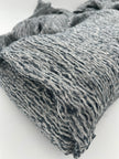 Bluish Gray Linen Fabric By The Yard Textured Handloom Semi-Sheer Natural Fabrics.