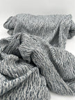 Bluish Gray Linen Fabric By The Yard Textured Handloom Semi-Sheer Natural Fabrics.