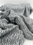 Bluish Gray Linen Fabric By The Yard Textured Handloom Semi-Sheer Natural Fabrics.