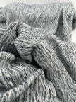 Bluish Gray Linen Fabric By The Yard Textured Handloom Semi-Sheer Natural Fabrics.