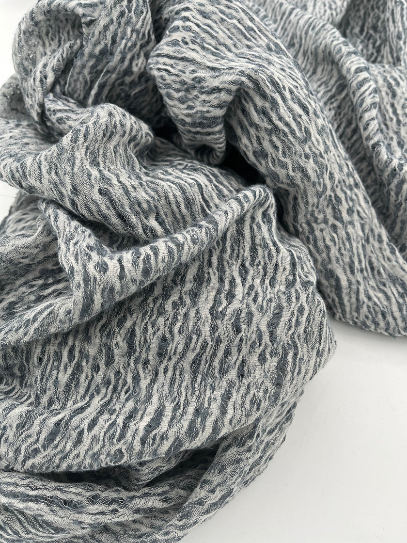 Metre Kare Mavi Gri Keten Kumaş, Organik Pamuklu Kumaş, Dokulu El Dokuma Yarı Şeffaf Doğal Kumaşlar.