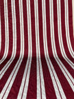 Siver Gray Burgundy Striped Silk Home Textile Interior Fabric Moire.
