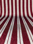 Siver Gray Burgundy Striped Silk Home Textile Interior Fabric Moire.