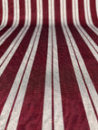 Siver Gray Burgundy Striped Silk Home Textile Interior Fabric Moire.