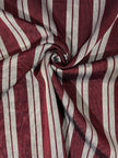 Siver Gray Burgundy Striped Silk Home Textile Interior Fabric Moire.