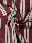 Siver Gray Burgundy Striped Silk Home Textile Interior Fabric Moire.