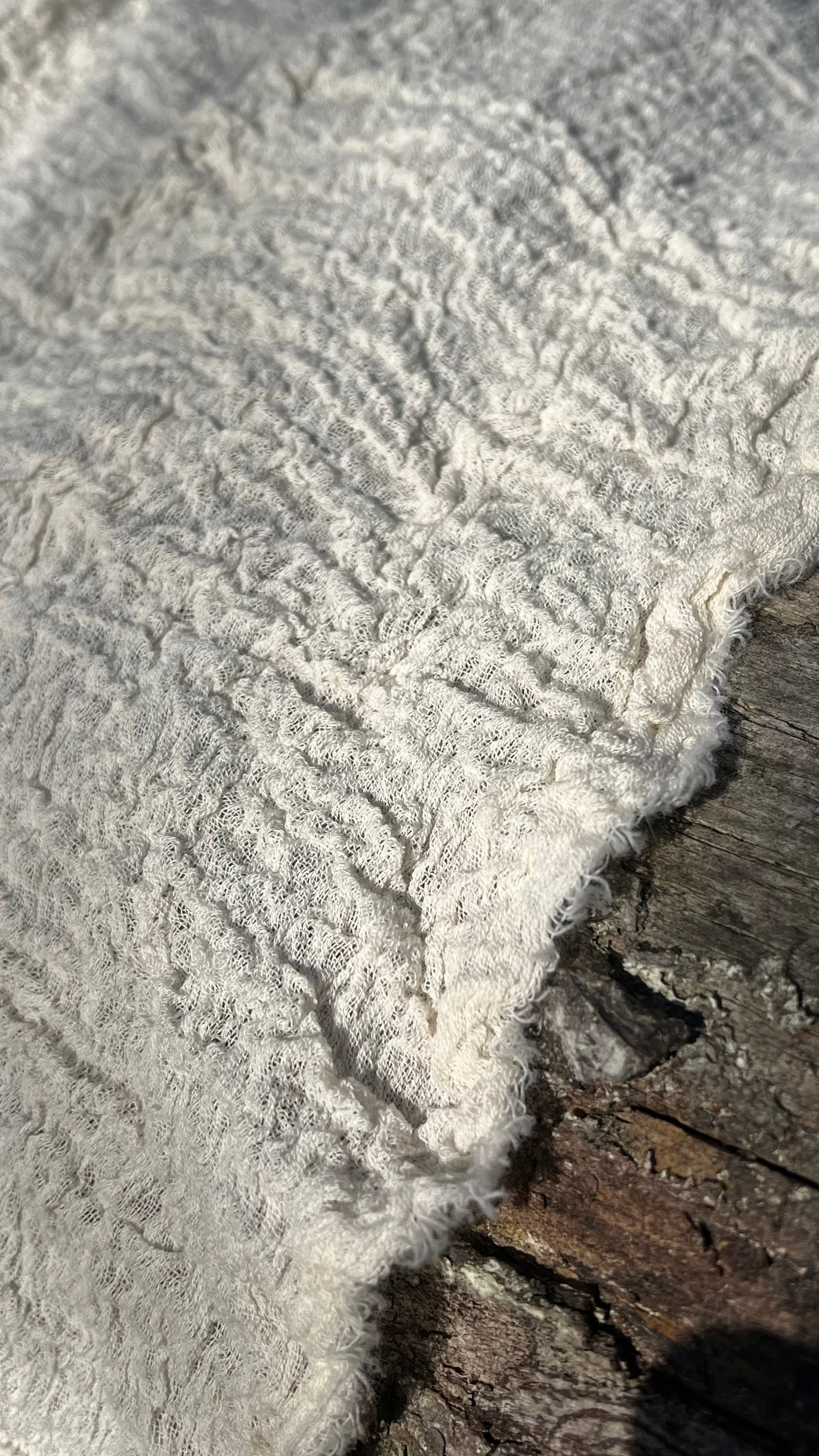Stretchy Crinkle Cotton Fabric, Textured Surface.