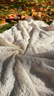Stretchy Crinkle Cotton Fabric, Textured Surface.