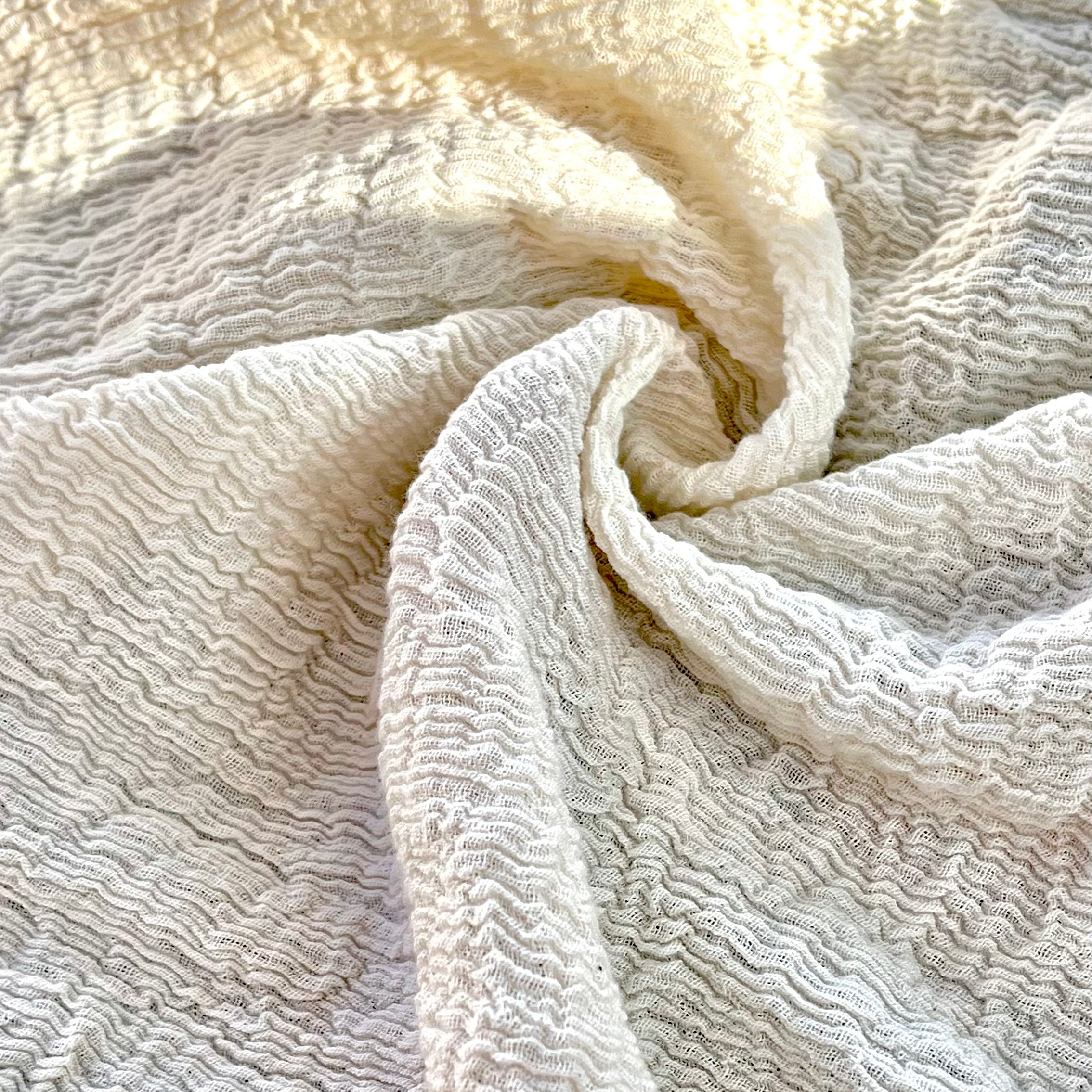 Stretchy Crinkle Cotton Fabric, Textured Surface. – Anatolian Textures