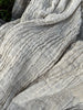 Neutral Stretchy Crinkle Linen Fabric, Textured Surface.