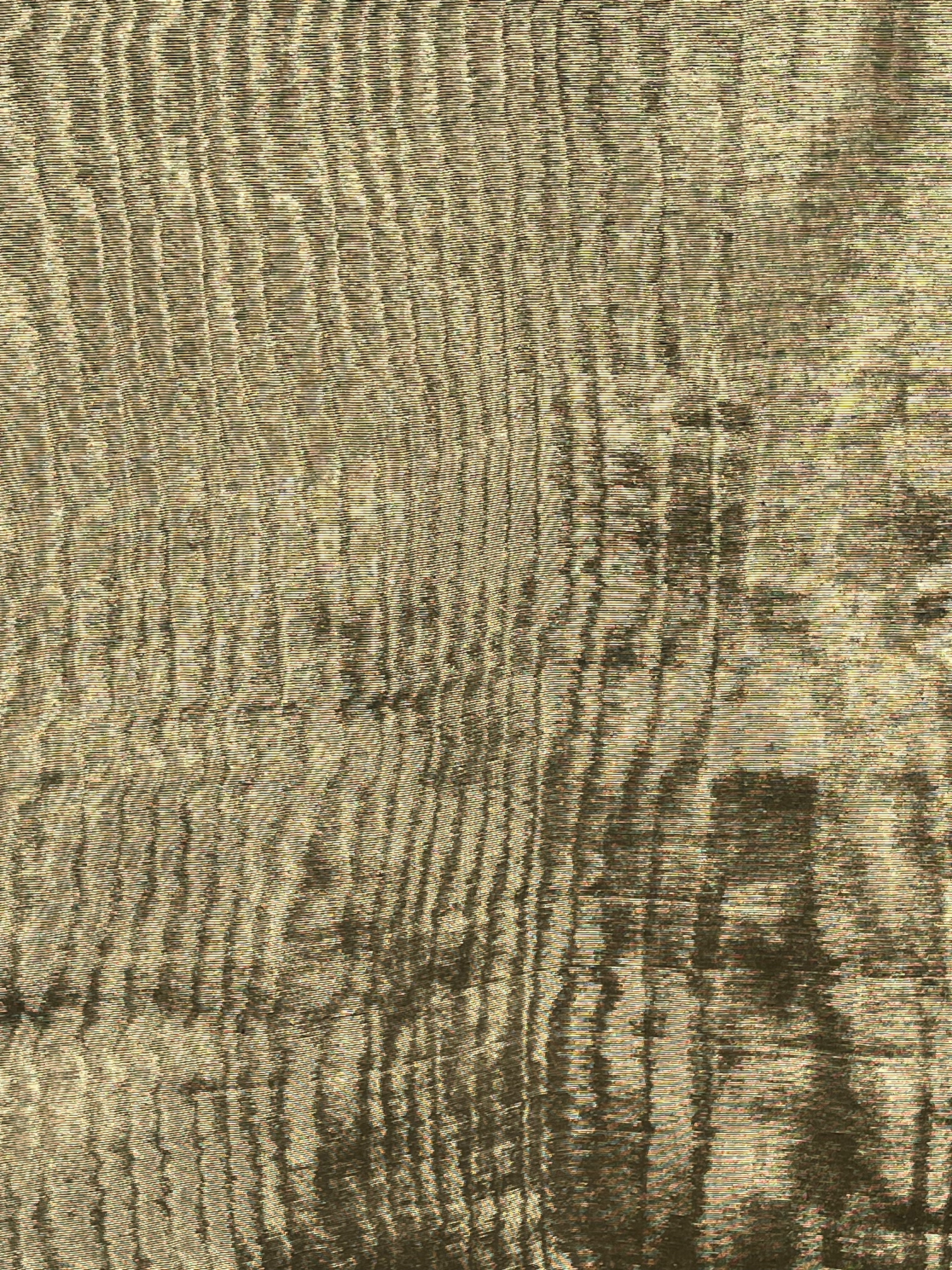 Rembourrage luxueux en soie à rayures vertes Ikat pour tête de lit ottoman, tissus d'intérieur pour textiles de maison : housses d'oreiller, motifs inspirés du kimono, motifs en filigrane.